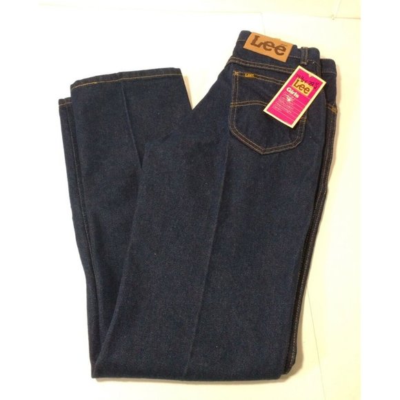 Vintage LEE Girls' Rider Dark Denim Straight Leg Jeans Size 14.5X29.5 New - Picture 8 of 8